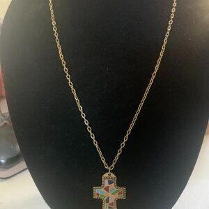 TSG Brand Colorful Cross 24" Necklace